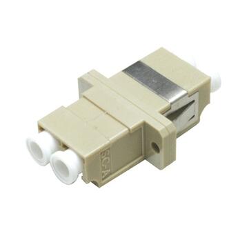 ADA-LCDPXBEIGE Fiberworks AS  Adapter MM LC-DPX OM1/OM2 Beige With flange, metal clip, Zr. sleeve